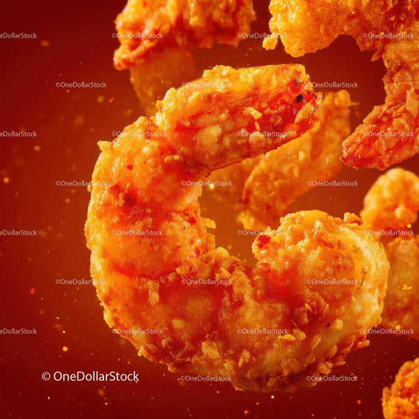 Close-up of Crispy Fried Shrimp Bites for Seafood Lovers