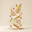 Floating Pear Slices with Pistachios and Spice Powder