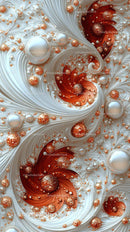 Elegant Christmas Ornaments with Silver and Copper Swirls and Baubles