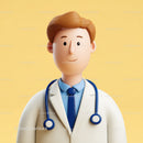Friendly Doctor Figurine with Stethoscope for Healthcare Professionals