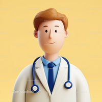Friendly Doctor Figurine with Stethoscope for Healthcare Professionals