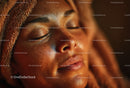 Close-up of a Young Woman Relaxing with Glowing Skin for Wellness