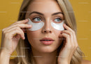 Young Woman Applying Under Eye Patches for Skin Rejuvenation
