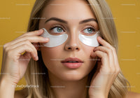 Young Woman Applying Under Eye Patches for Skin Rejuvenation