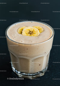 Creamy Banana Smoothie with Fresh Banana Chips Topping