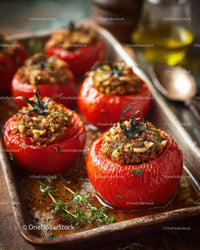 Gourmet Stuffed Tomatoes with Herbs Baked to Perfection