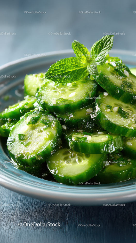 Fresh Cucumber Slices in a Bowl for Healthy Refreshing Snack