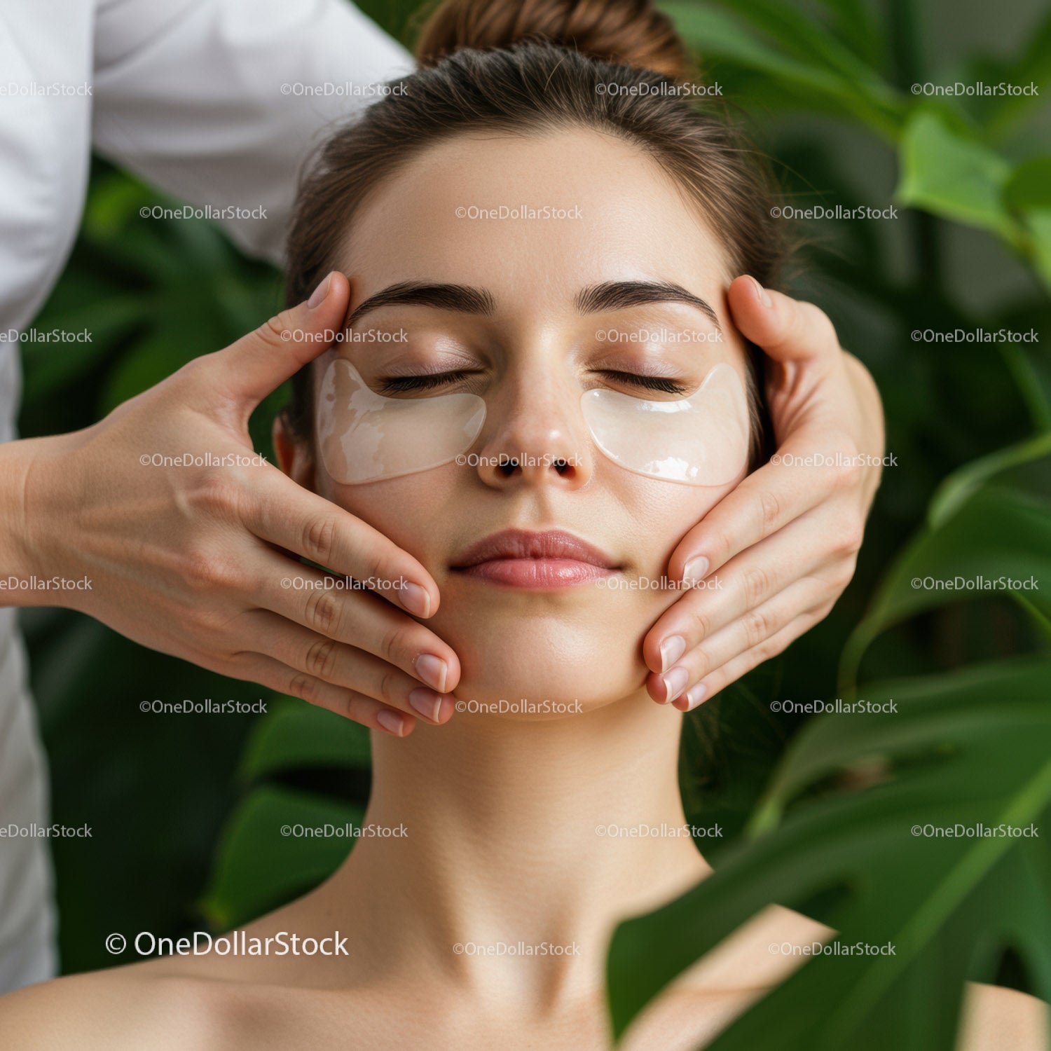 Young Woman Receiving Relaxing Facial Skincare Treatment