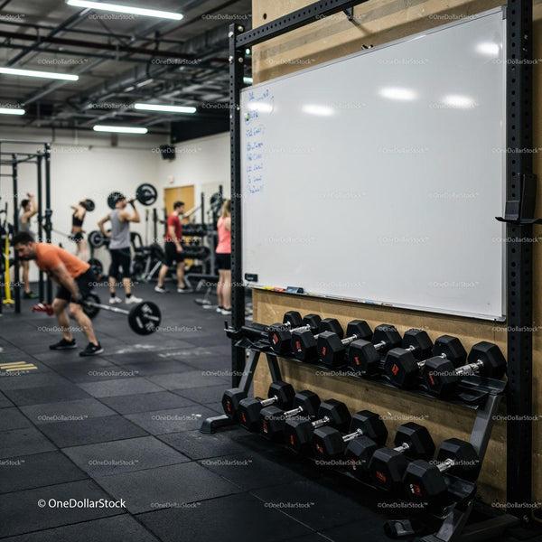 Group workout session in modern gym environment JPG Mockup Image