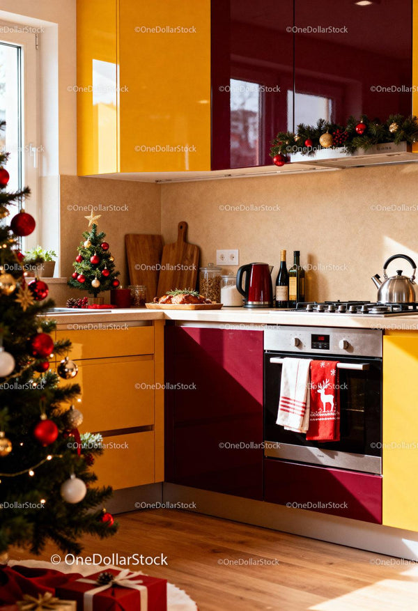 Cozy Christmas Kitchen Decor with Festive Details