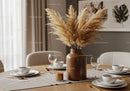 Elegant Dining Table with Pampas Grass Centerpiece in Modern Interior