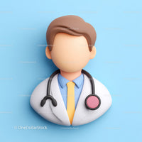 Friendly Doctor Figurine with Stethoscope for Healthcare Professionals