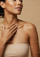 Elegant Woman with Smooth Skin and Natural Makeup in Beauty Portrait