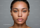 Young Woman with Flawless Skin and Natural Makeup Portrait