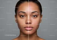 Young Woman with Flawless Skin and Natural Makeup Portrait