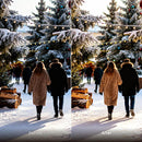 Before and after Warm Christmas Lightroom preset edit