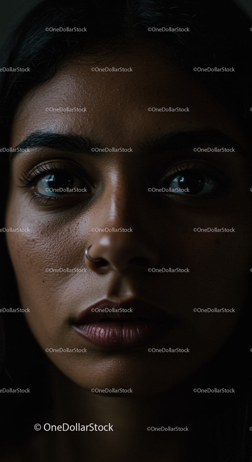 Portret zamyślonej kobiety w delikatnych cieniach