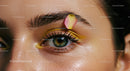 Glamorous Eye Makeup with Floral Petal Accent