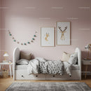 Children's Bedroom Decor with Animal Themed Art and Cozy Bed