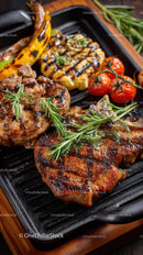Juicy Grilled Steak with Roasted Tomatoes and Fresh Herbs