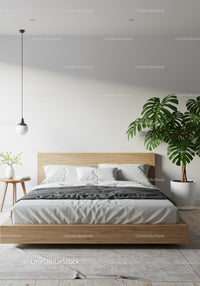 Modern Bedroom with Monstera and Minimalist Decor