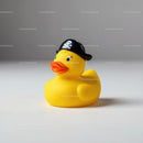 Yellow Rubber Duck Wearing Pirate Hat for Fun Bath Time