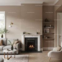 Elegant Modern Living Room with Fireplace and Cozy Decor