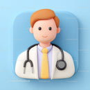 Friendly Doctor Figurine with Stethoscope for Healthcare Professionals