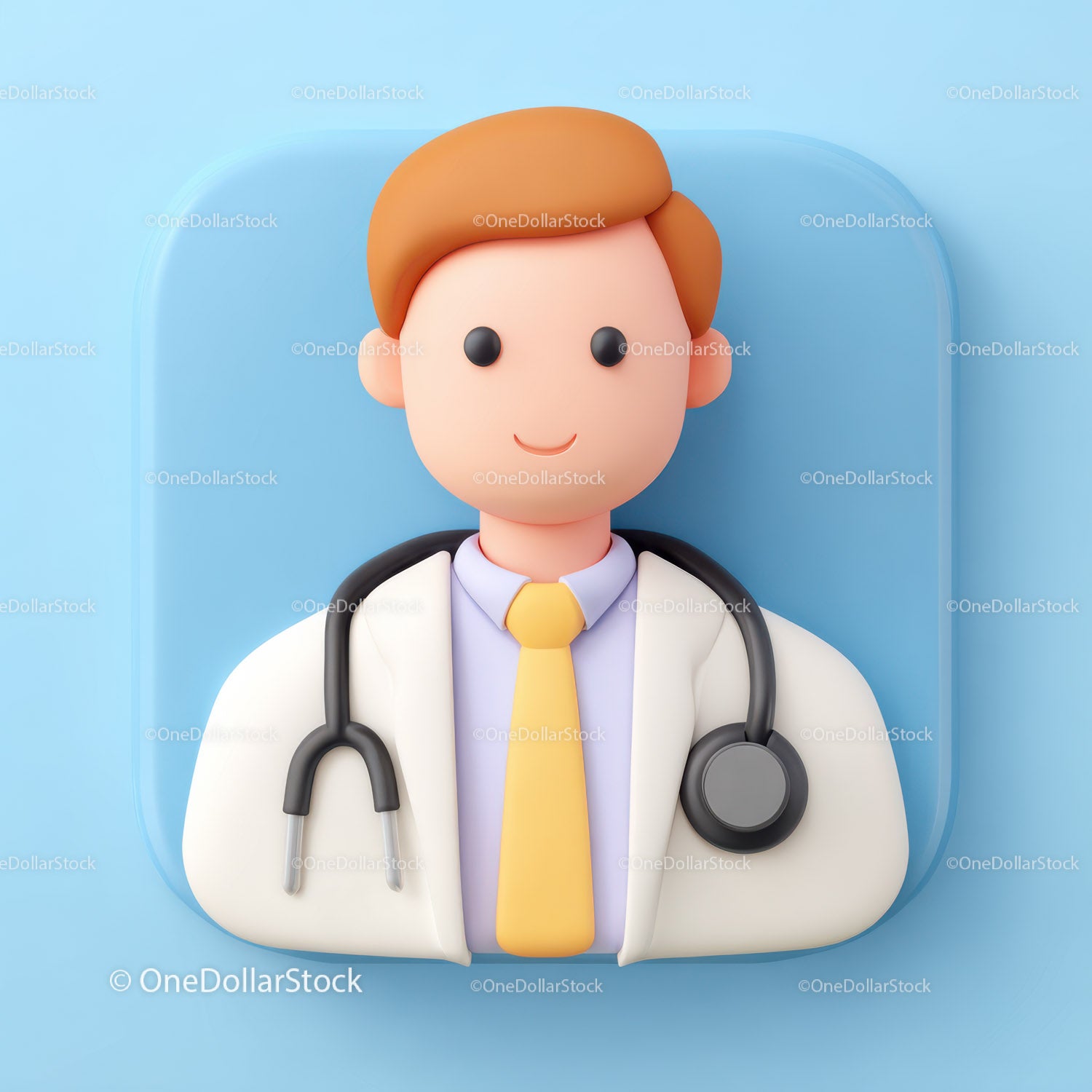 Friendly Doctor Figurine with Stethoscope for Healthcare Professionals