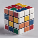 Colorful Rubik's Cube with Vibrant Red, Blue, Green, Yellow, and White Colors