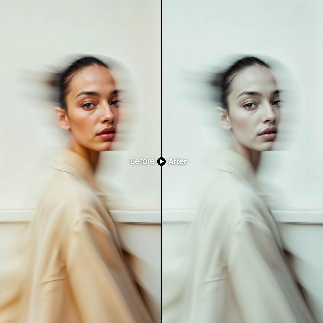Before and after Retro Rain Lightroom preset edit