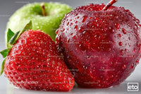 Close-up of Fresh Juicy Strawberries with Water Droplets