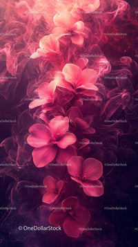 Elegant Pink Orchid Flowers with Colorful Floral Arrangement