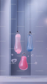 Colorful Bubble Balloons Hanging in Modern Minimalist Display