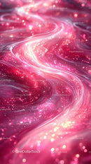 Abstract Pink Swirling Lights with Sparkling Particles for Digital Design