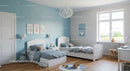 Bright Children's Bedroom with Twin Beds and Playful Decor