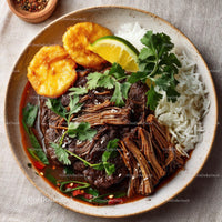 Delicious Beef Stew with Rice and Fresh Vegetables