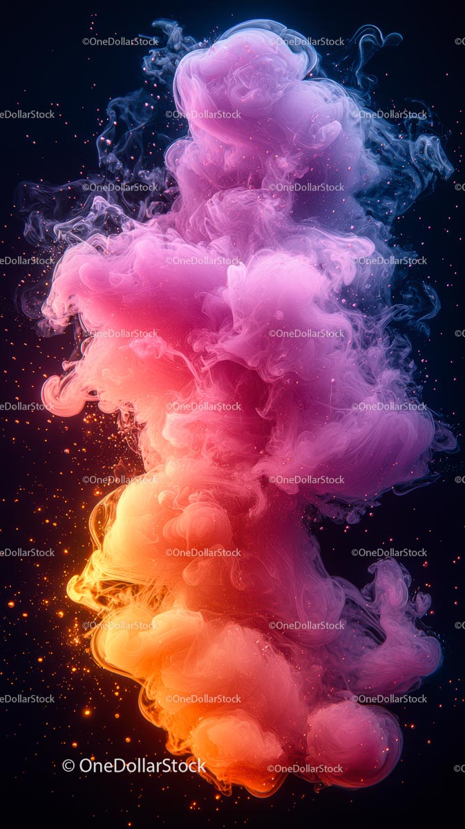 Colorful Smoke Cloud Abstract Art for Creative Projects