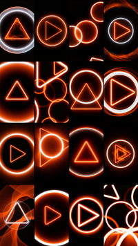 Orange Polygons Photo Overlays preview 5