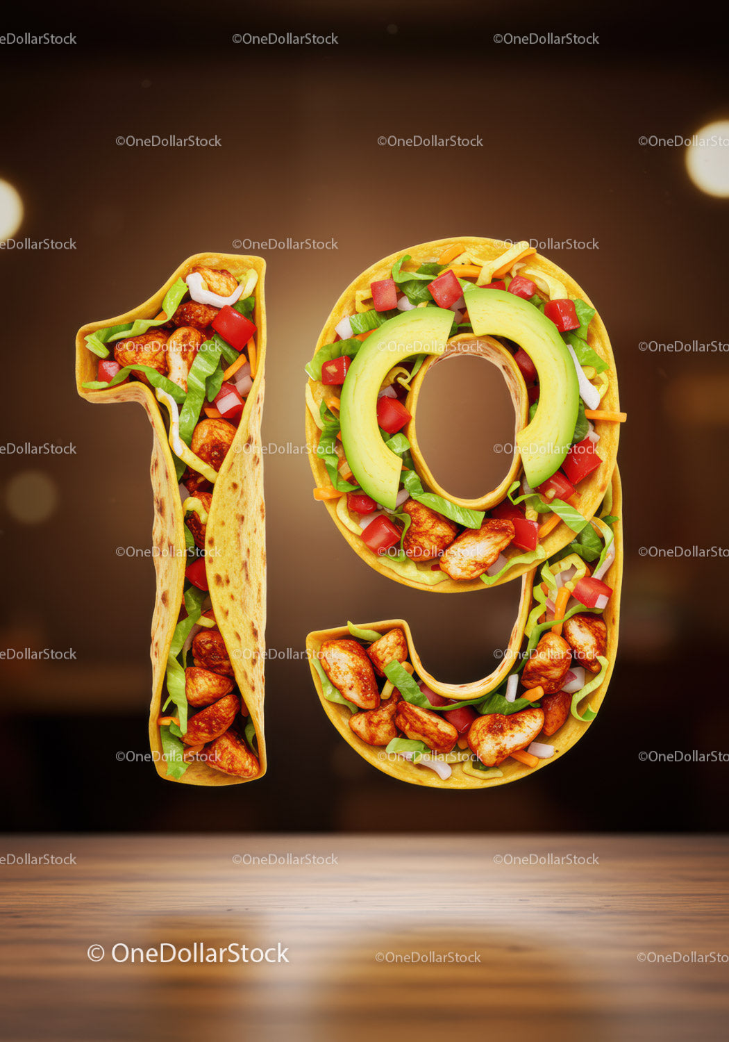 Number 19 Filled with Fresh Mexican Wrap Ingredients