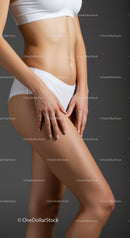 Elegant Female Body Close-Up with Toned Abs and Smooth Skin