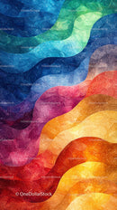 Colorful Abstract Waves with Vivid Textured Pattern