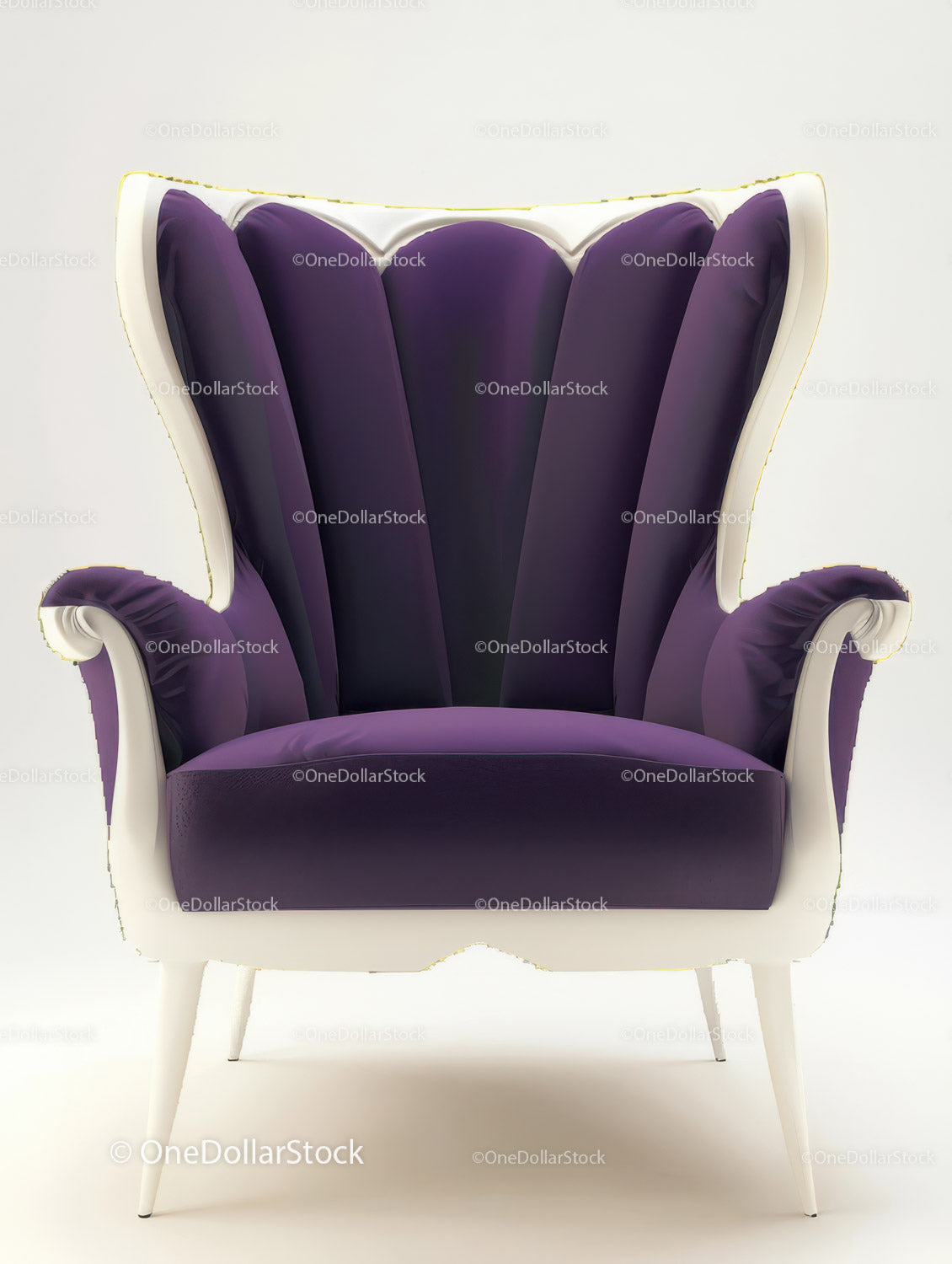 Luxurious Deep Purple Velvet Accent Armchair for Modern Interiors