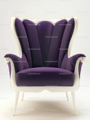 Luxurious Deep Purple Velvet Accent Armchair for Modern Interiors