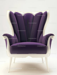 Luxurious Deep Purple Velvet Accent Armchair for Modern Interiors