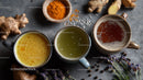 Herbal Tea with Turmeric and Ginger in Cozy Mug Scene