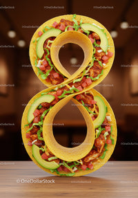 Creative Taco Number Eight Made with Fresh Ingredients