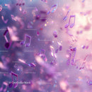 Colorful Musical Notes and Confetti in Vibrant Celebration Scene