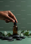 Natural Aromatherapy Dropper Bottle With Eucalyptus and Stones