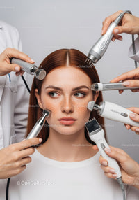Professional Facial Treatment with Multiple Skincare Devices for Glowing Skin